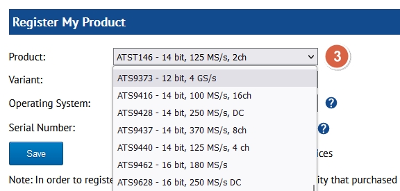 Select Product from Drop-down